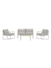 ebuy24 Sofaset Thassos (4-teilig) Grau 50 x 90 cm