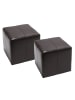 MCW 2er-Set Sitzhocker Carrara, 2er Set, braun
