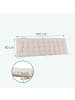 relaxdays Bankauflage in Beige - 160 x 50 cm