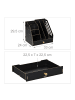relaxdays Schreibtisch-Organizer in Schwarz