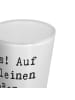 Mr. & Mrs. Panda Pinneken Spruch Schnapsglas Freude mit Spruch in Transparent