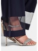 GOLDNER Weite Hose VERA mit Mesh-Details in marine