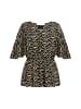 Finn Flare Kurzarm Bluse Print in black