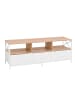 relaxdays TV Lowboard in Natur/ Weiß - (B)147 x (H)50 x (T)40 cm