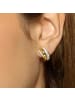 Luxenter Ohrringe aus 925er Sterlingsilber mit Zirkonia, 18 Karat Gelbgold-Finish – Musi