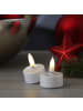 MARELIDA 2er Set LED Teelichter flackernd Timer inkl. Batterien D: 3,8cm in weiß