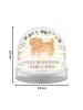 Mr. & Mrs. Panda Schneekugel Weihnachten Hund Flauschig mit Spruch in Naturpapier