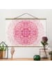 WALLART Stoffbild - Mandala Aquarell Ornament pink in Pink