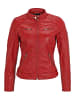 H.I.S Lederjacke mit Lederbesatz-Details in RED