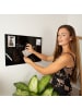 relaxdays Magnettafel in Schwarz - 80 x 50 cm