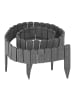 relaxdays Beeteinfassung in Dunkelgrau – (B)200 x (H)10 cm