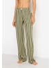 LSCN BY LASCANA Pyjamahose in dunkelgrün-gold-gestreift