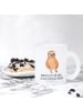 Mr. & Mrs. Panda Becher Faultier Zufrieden mit Spruch in Transparent