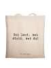 Mr. & Mrs. Panda Tote Bag Spruch Sei du Mutig mit Spruch in Creme