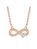 Rafaela Donata Halskette Infinity/Herz Sterling Silber Zirkonia in roségold