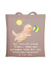 Mr. & Mrs. Panda Tote Bag Volleyball Sprung mit Spruch in Braun Pastell