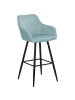 Beliani 2-tlg Barhocker CASMALIA in Blau/Schwarz