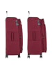 D&N Travel Line 9504 4 Rollen Trolley L 76 cm mit Dehnfalte in dark red