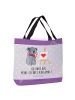 Mr. & Mrs. Panda Stofftasche Koala Künstler mit Spruch in Grau Pastell