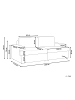 Beliani 3-Sitzer Sofa ALLA in Grau - (W) 208 x (H) 86 x (L) 112 cm