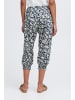 PULZ Jeans Pants Suiting PZJILL regular fit in Navy Off White Flower Printed
