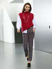 WITT WEIDEN Jersey-Hose in steingrau-rot-kariert