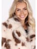 IZIA Damen Coat in Wollweiss Braun