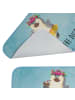 Mr. & Mrs. Panda Duschvorleger Pinguin Kokosnuss mit Spruch in Eisblau