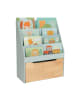relaxdays Bücherregal Kinder in Türkis/ Natur - (B)60 x (H)80 x (T)30 cm