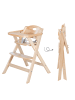 roba Klapphochstuhl mit Essbrett - 3-Punkt-Gurt - ab 6 Monaten - Holz natur