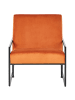 Beliani Sessel DELARY in Orange/Schwarz - (W) 69 x (H) 83 x (L) 83 cm