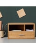 relaxdays Schreibtisch Organizer in Natur - (B)40 x (H)22 x (T)31 cm