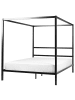 Beliani 2-tlg Himmelbett LESTARDS in Schwarz