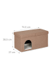 relaxdays Katzenhöhle in Hellbraun - (B)74,5 x (H)38,5 x (T)37 cm