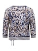 Betty Barclay Strickpullover mit Tunnelzug in Dark Blue/Beige