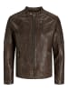 Jack & Jones Lederjacke in Brown Stone