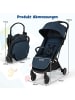 COSTWAY Kinderwagen klappbar in Dunkelblau
