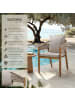 tectake Outdoor-Sessel im Rope-Design aus Akazienholz, wetterfest, 59x58x76