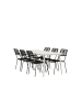 ebuy24 Gartenset Lina (7-teilig) Schwarz 90 x 200 cm