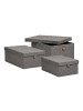 ebuy24 Korb Majken (3-teilig) Dunkel Grau 38 x 26 cm