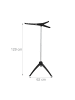 relaxdays Bügelwäscheständer in Schwarz/Grau -  (H)129 x Ø 62 cm
