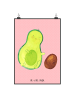 Mr. & Mrs. Panda wandkunst Avocado Kern rollt ohne Spruch in Rot Pastell