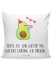 Mr. & Mrs. Panda Sofakissen Avocado Party mit Spruch in Weiß