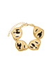 Steel_Art Gliederarmband Damen Clarice silberfarben poliert in goldfarben