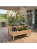relaxdays Blumenkasten mit Spalier in Natur - (B)109 x (H)135 x (T)62 cm