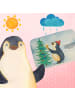 Mr. & Mrs. Panda Badematte Pinguin Weihnachtsbaum Design mit Spruch in Weiß
