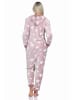 NORMANN Schlafanzug Jumpsuit Overall Sterne Coralfleece - 76736 in rosa