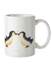 Mr. & Mrs. Panda Teetasse Pinguin Liebe ohne Spruch in Weiß