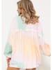 SASSYCLASSY Transparente Musselin Bluse in Orange