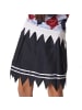 tectake Dreiteiliges, schauriges Schulmädchen-Outfit, schwarz/rot/weiß